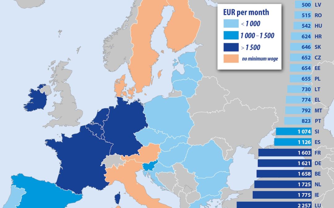 Minimálna mzda v EÚ