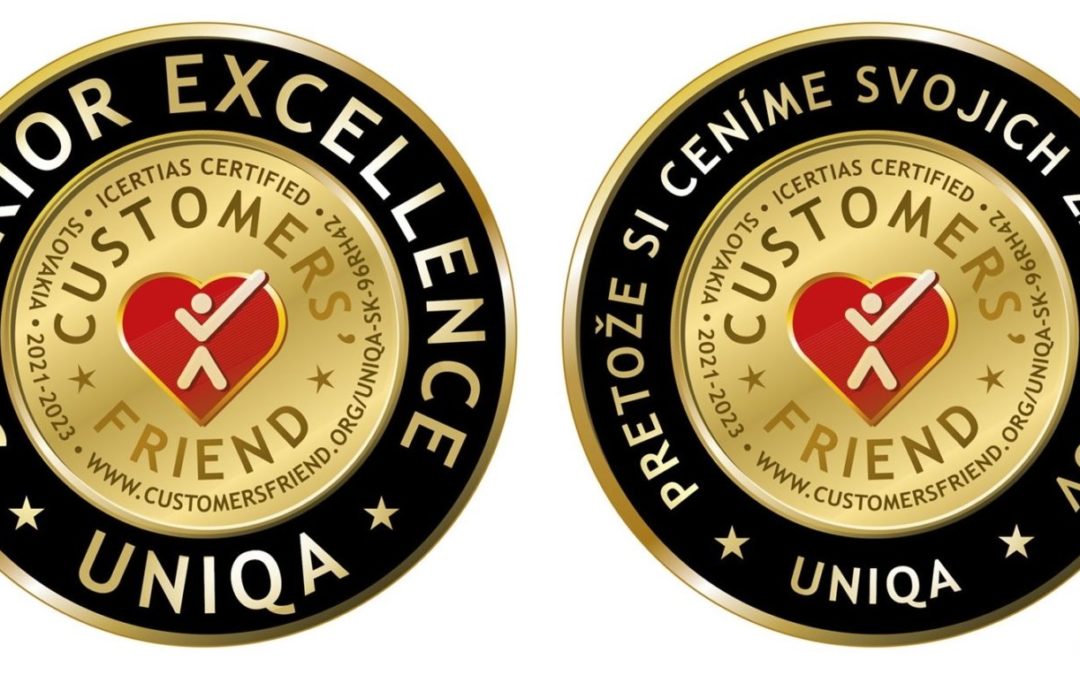 UNIQA opäť získala prestížnu cenu Customers´ Friend za priateľský prístup k zákazníkom