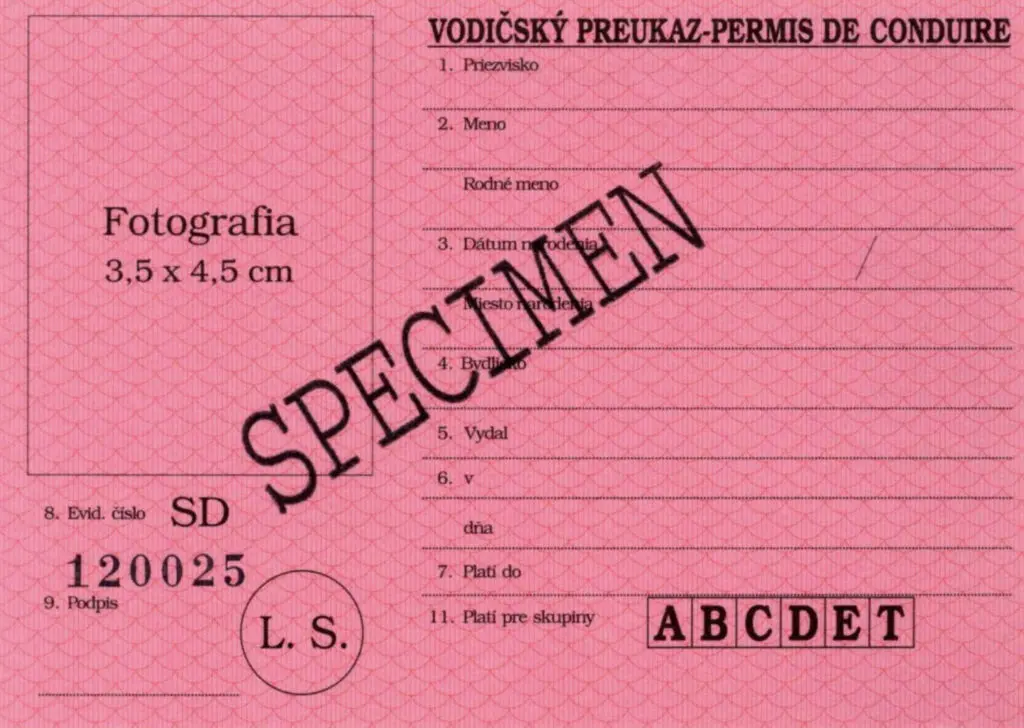 Ružový vodičský preukaz