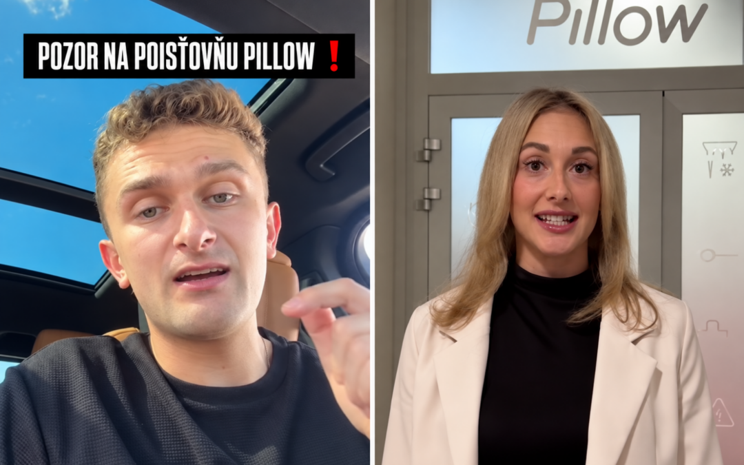 Influencer sa pustil do poisťovne Pillow. Tá reagovala vlastným videom